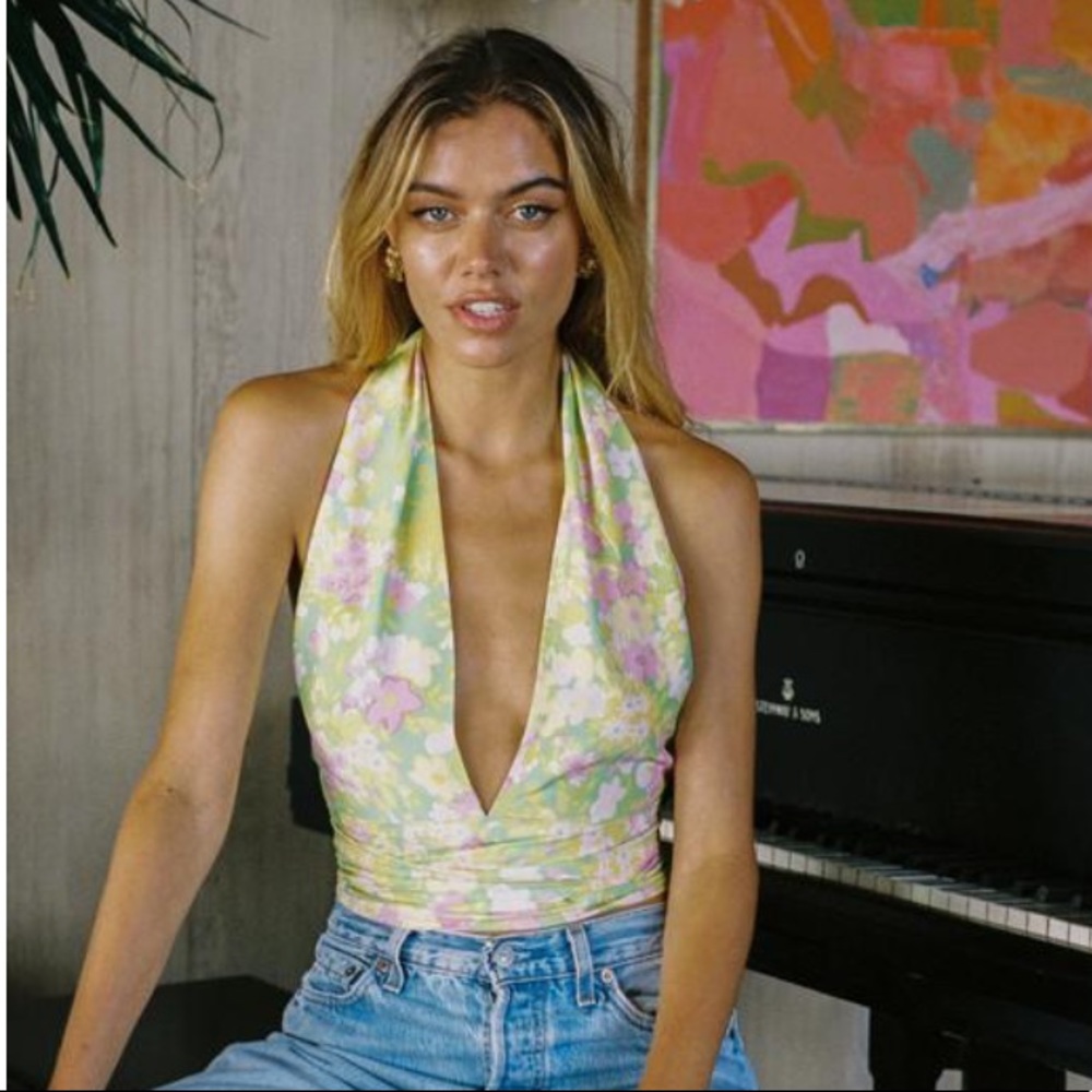 NWT With Jéan Rendezvous Top in Honeysuckle